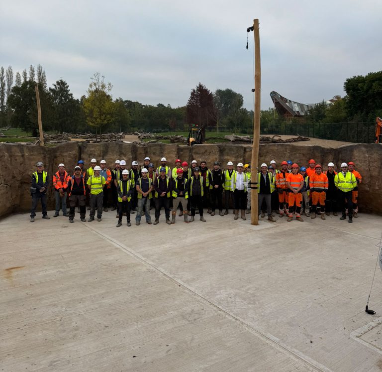 McPhillips construction team photo at Chester Zoo